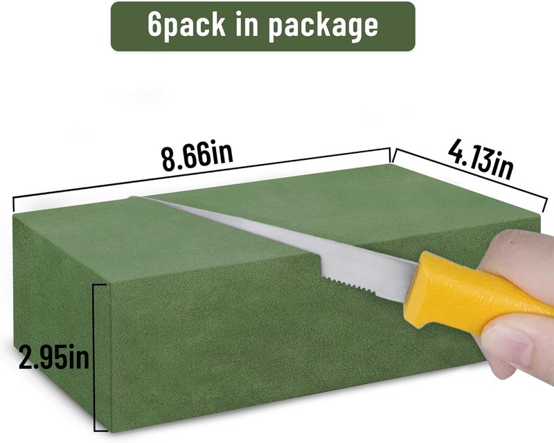 Max Shape Floral Foam Blocks Large 9 Inch,Wet Floral Foam Bricks,Pack 6 of Floral Foam for Artificial Flowers and Wedding Holiday Decorations (6) - Image 5